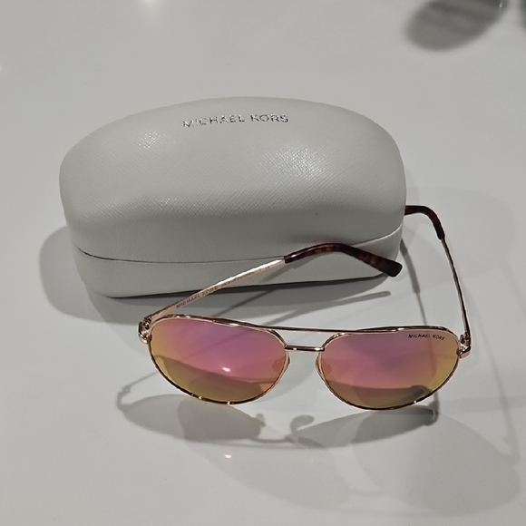 Michael Kors Accessories - Michael Kors Rose Gold Aviator Sunglasses EUC